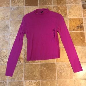 Hot pink turtleneck